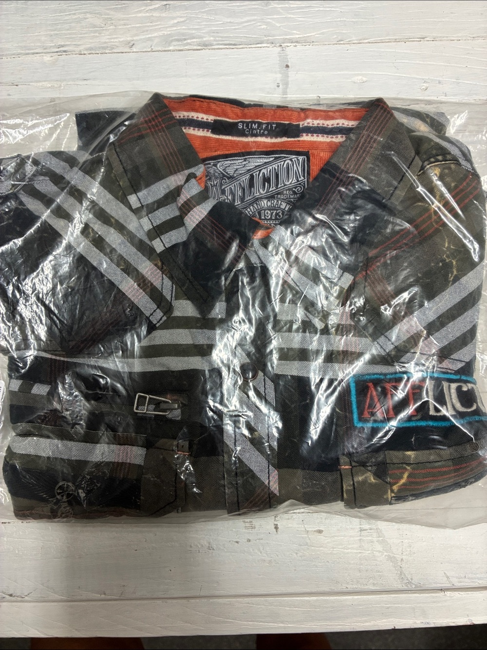 Affliction Plaid Cotton Long sleeve  - NWT XL